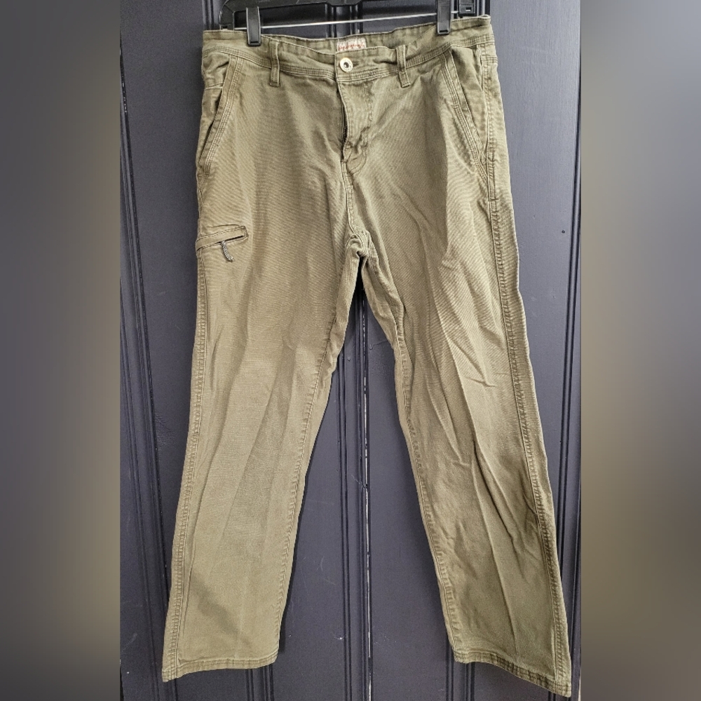 Men's Olive Cargo Denim Pants